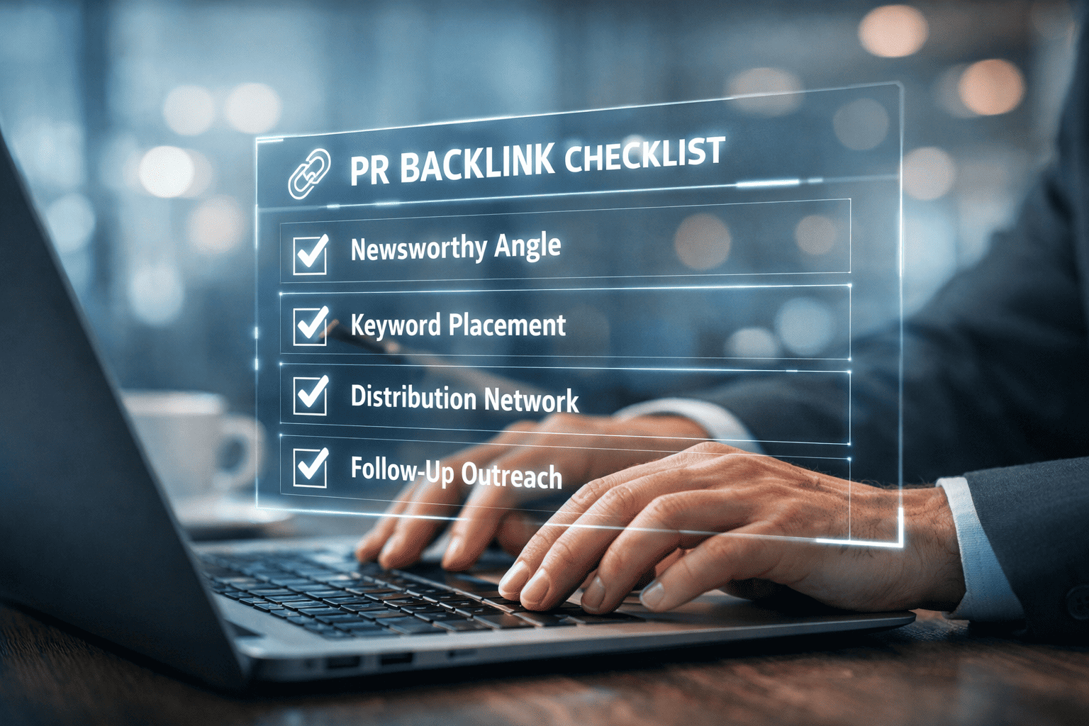 pr backlink strategy checklist on screen