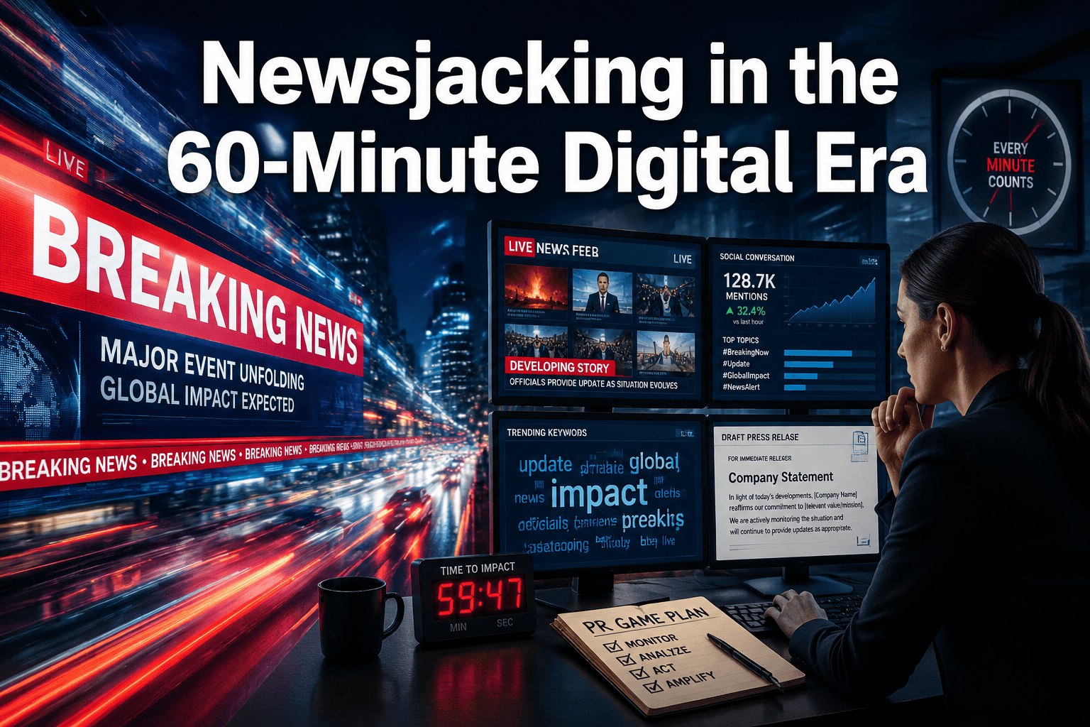 Newsjacking in the 60-Minute Digital Era: The Complete Guide to Rapid PR Response