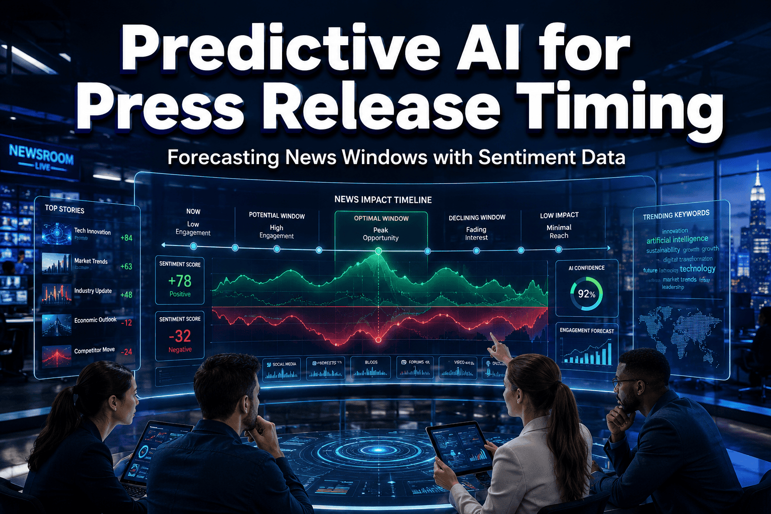 Predictive AI for Press Release Timing in Startup Events: Forecasting News Windows with Sentiment Data