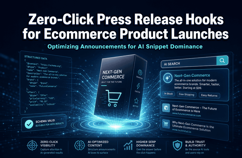 Zero-Click Press Release Hooks for Ecommerce Product Launches: Optimizing Announcements for AI Snippet Dominance