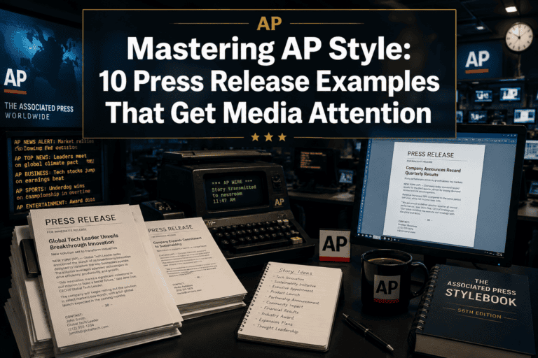 AP Style Press Release Examples: 10 Formats That Work